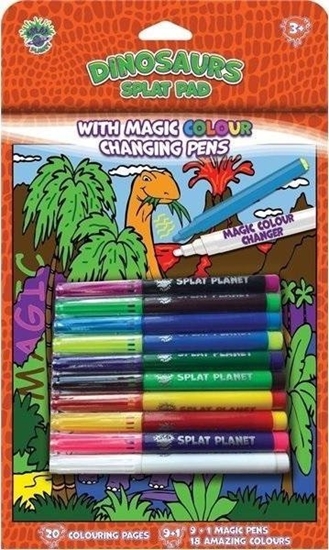 Picture of Ksieczka z magicznymi mazakami Dinozaury