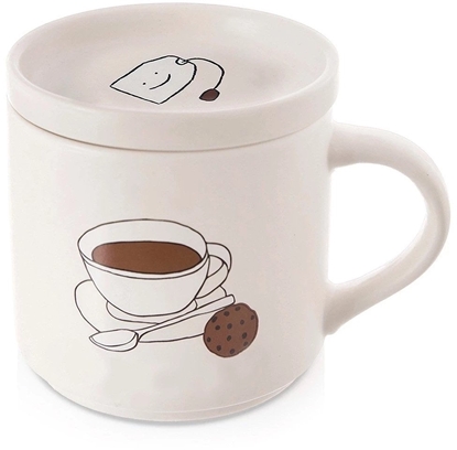 Attēls no Kubek do Parzenia Herbaty Zió Naparów z Pokrywk Porcelanowy ORION 420 ml