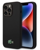 Picture of Lacoste Apple iPhone 15 Pro 6.1 Liquid Silicone Microfiber Croc Logo Magsafe Back Cover Black
