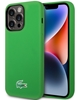 Picture of Lacoste Apple iPhone 15 Pro 6.1 Liquid Silicone Microfiber Croc Logo Magsafe Back Cover Green Green