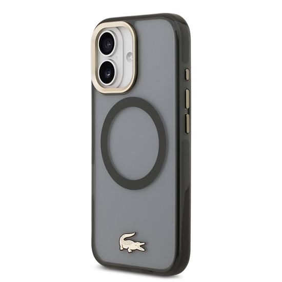 Изображение Lacoste PC/TPU Frosted Finish Gold Logo MagSafe Case for Apple iPhone 17