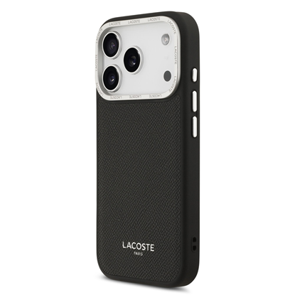 Изображение Lacoste PU Leather Champs Elysees MagSafe Case for iPhone 17 Pro Black