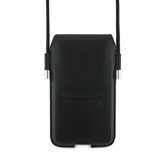 Picture of Lacoste PVC Blend Monogram Phone Pouch XL Black