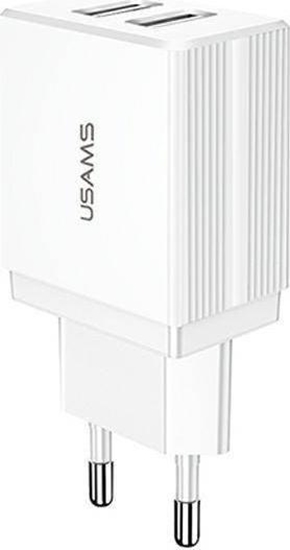 Picture of Ładowarka sieciowa 2xUSB T24 2,1A Biała