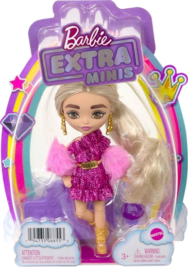 Изображение Lalka Barbie Mattel Lalka Barbie Extra Minis róowy strój