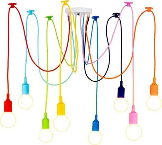 Picture of Lampa wiszca Aptel YRANDOL LAMPA SUFITOWA PAJK 6 PUNKTÓW E27 kolorowy ZD74L