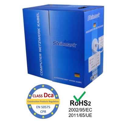 Picture of LAN Datortīklu kabelis, STEINMARK, CAT5E FTP, iekšdarbu montāžai, 305m | CPR klase Dca s2,d2,a1