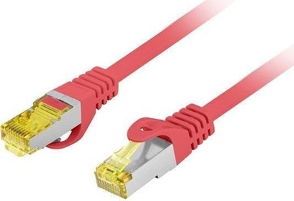 Attēls no Lanberg PATCHCORD KAT.6A S/FTP LSZH CU 0.25M CZERWONY FLUKE PASSED LANBERG