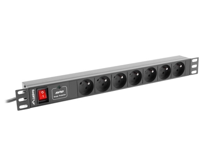 Attēls no LANBERG PDU RACK POWER STRIP (1U,10A,7X 230V,2M)