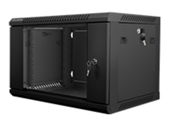 Изображение Lanberg Rack Wandschrank 19" 6U/600X450 Glastür schwarz