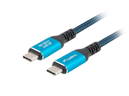 Изображение Lanberg USB-C M/M 4.0 CABLE 240W 8K 60HZ | CA-CMCM-44CU-0005-BK