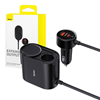 Изображение Lādētājs Baseus 1for2 Car 30W Black