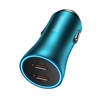 Изображение Lādētājs Baseus Golden Contractor Pro Dual Quick Charger Car Charger 2 x USB-C 40W Blue