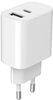Изображение Lādētājs Gembird USB Type-C + USB Type-A White