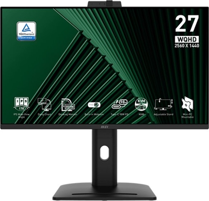 Attēls no LCD Monitor|MSI|PRO MP275QPDG|27"|Business|Swivel|Pivot|Height adjustable|Tilt|Matte|Panel IPS|2560x1440|16:9|100Hz|5 ms|Speakers|PROMP275QPDG
