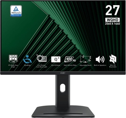 Attēls no LCD Monitor|MSI|PRO MP275QPG|27"|Business|Panel IPS|2560x1440|16:9|100 Hz|1 ms|Speakers|PROMP275QPG