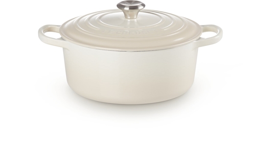Picture of Le Creuset Signature Roaster round 26cm meringue (21177267164430)