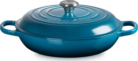 Изображение Le Creuset Signature Shallow Casserole round 30cm Deep Teal (21180306422430)