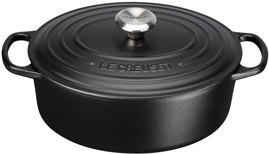 Picture of Le Creuset Signature Casserole oval 29 cm black