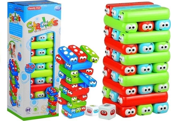 Picture of Lean Sport Gra Zrcznociowa Wiea Jenga z Klockami Robakami