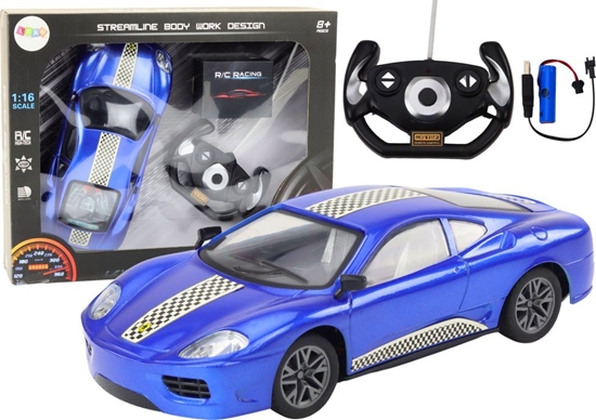 Изображение LeanToys Auto Zdalnie Sterowane RC 1:16 wiata Niebieski