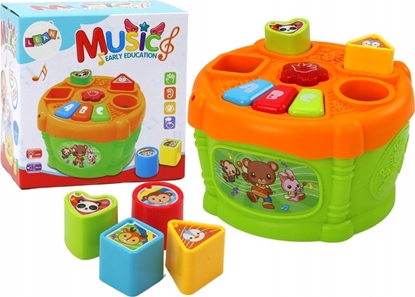 Attēls no LeanToys Bbenek Interaktywny Edukacyjny Ksztaty Zielono- Pomaraczowy