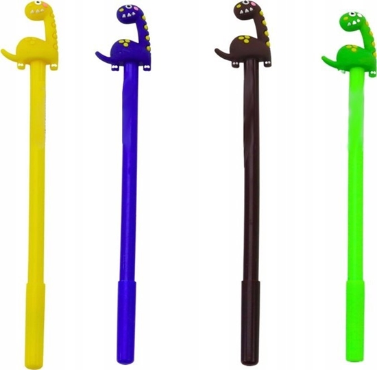 Изображение LeanToys Dugopis Z Dinozaurem Zatyczka Czarny Wkad Mix Brzowy óty 0.5mm