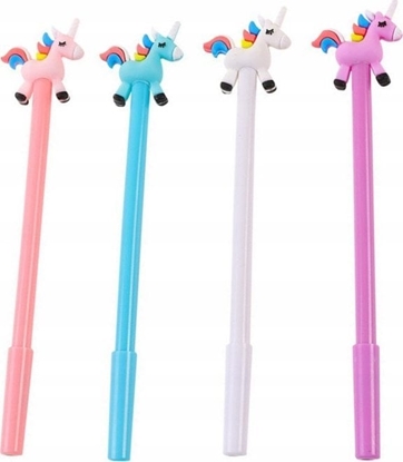 Изображение LeanToys Dugopis Z Jednorocem Zatyczka Czarny Wkad Mix Biay Róowy 0.5mm