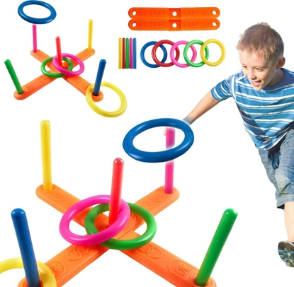 Picture of LeanToys Gra Zrcznociowa Rzut Obrcz Do Celu Kolorowy