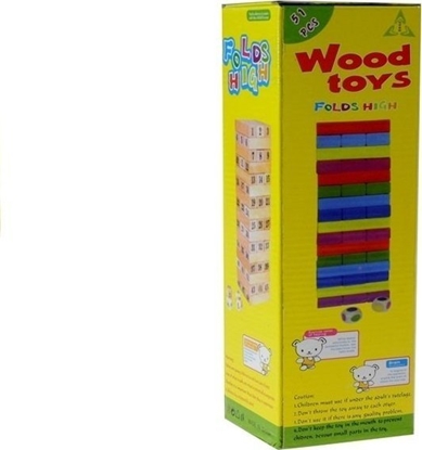 Picture of LeanToys Gra Zrcznociowa Wiea  Drewniana 48 Klocków