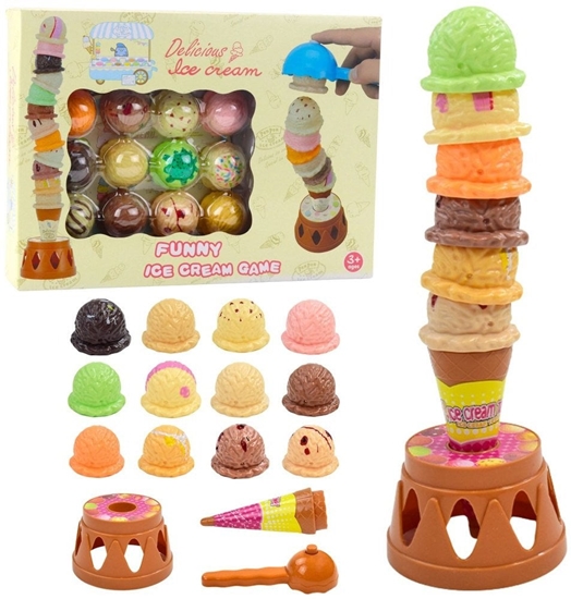 Picture of LeanToys Gra Zrcznociowa Wiea Lodów Gaki Kolorowe 17 el.