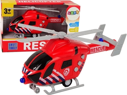 Picture of LeanToys Helikopter Ratunkowy Stra Poarna Czerwony Dwik wiata miga LEAN Toys