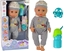 Изображение LeanToys Lalka Bobas Siusia Dwik Smoczek Butelka Szara Piama