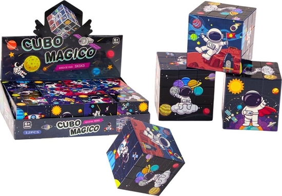 Изображение LeanToys Magiczna Kostka Ukadanka Edukacyjna Kosmos Puzzle Gra Logiczna