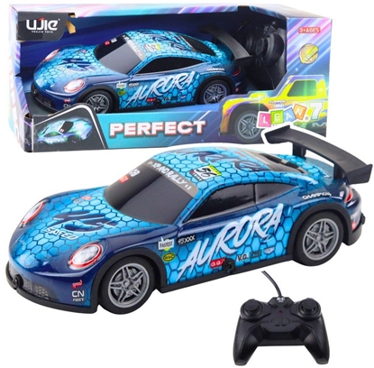 Изображение LeanToys Samochód Wycigowy Zdalnie Sterowany RC wiecca Obudowa Niebieski