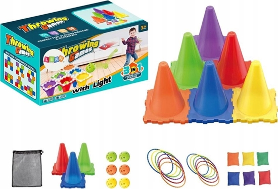 Picture of LeanToys Zestaw Gier Zrcznociowych Sportowych Rzut Do Celu 3w1