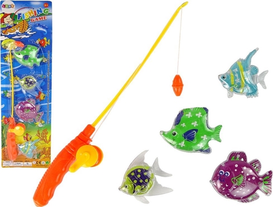 Picture of LeanToys Zestaw Gra Zrcznociowa apanie Rybek Wdka 4 Sztuki LEAN TOYS