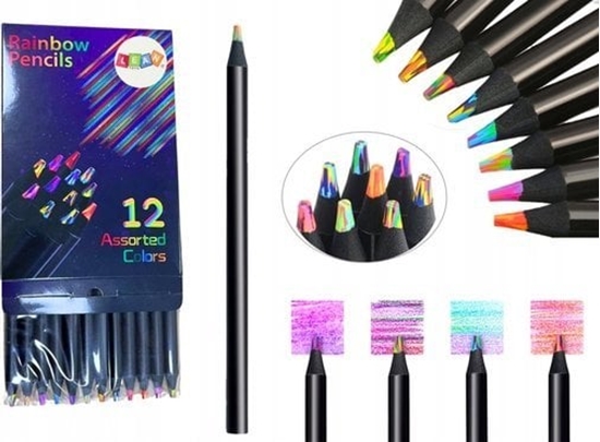 Picture of LeanToys Zestaw Kredek Wielokolorowych Kreatywne Oówkowe Okrge  12 szt.