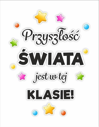 Изображение LearnHow Dekoracja klasowe - Przyszo jest w tej klasie