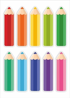 Изображение LearnHow Dekoracje - kolorowe kredki 10szt
