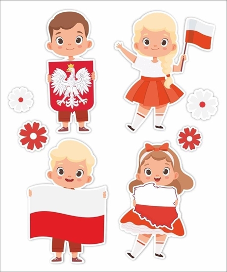 Picture of LearnHow Dekoracje okienne dwustr. - Patriotyczne.. 02 8szt