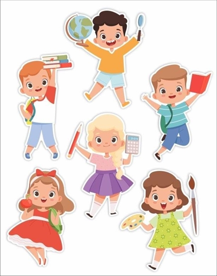 Picture of LearnHow Dekoracje okienne dwustronne - Dzieci 01 6szt