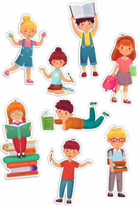 Attēls no LearnHow Dekoracje okienne dwustronne - Dzieci 01 8szt