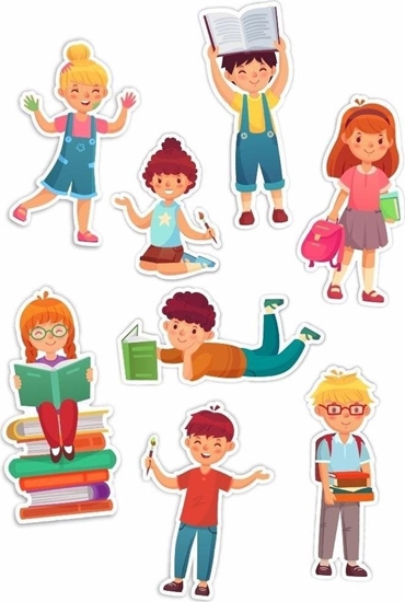 Picture of LearnHow Dekoracje okienne dwustronne - Dzieci 01 8szt