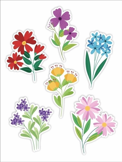 Picture of LearnHow Dekoracje okienne dwustronne - Kwiaty 02 6szt