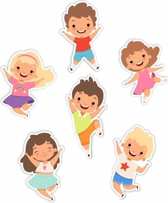 Изображение LearnHow Dekoracje okienne dwustronne - Wesoe dzieci 6szt