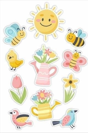 Изображение LearnHow Dekoracje okienne wiosenne 02 dwustronne 11szt