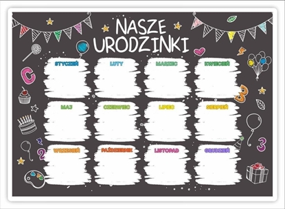 Attēls no LearnHow Kalendarz urodzinowy - Tablica kredowa