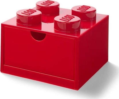 Attēls no LEGO Lego Desk Drawer 4 czerwony