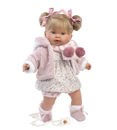 Attēls no Lelle Aleksandra 42 cm, raud, runā, ar mānekli, mīkstais ķermenis Spānija LL42280
